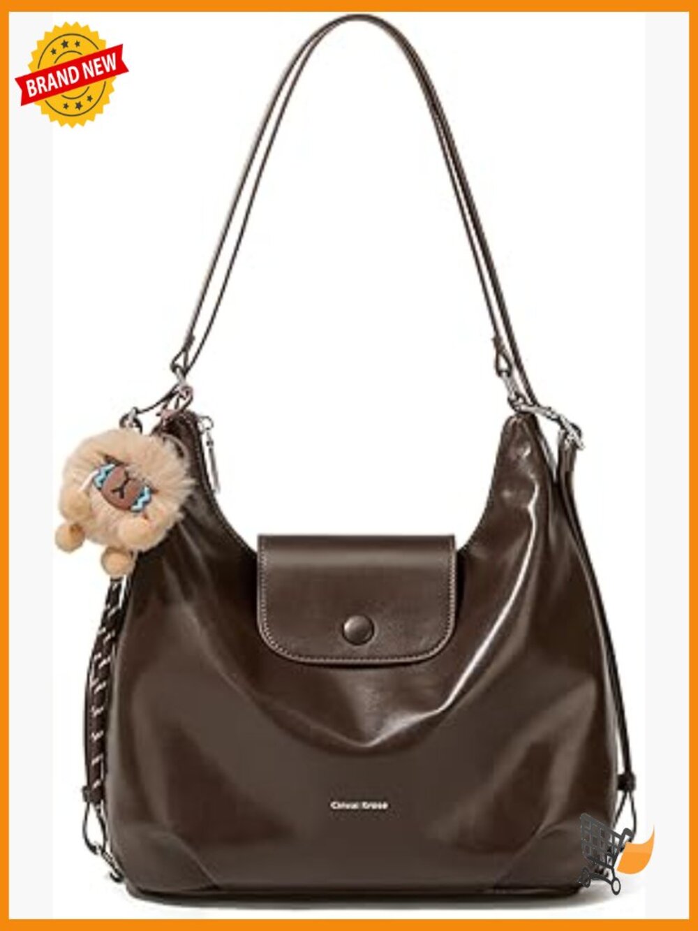 Women’s Leather Hobo Shoulder Bag Tote Crossbody - Picture 1 of 7